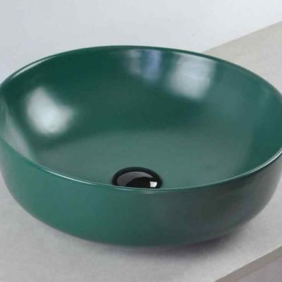 Art bathroom matte ceramic wash basin manufacturer sanitary ware Round matte bathroom sink