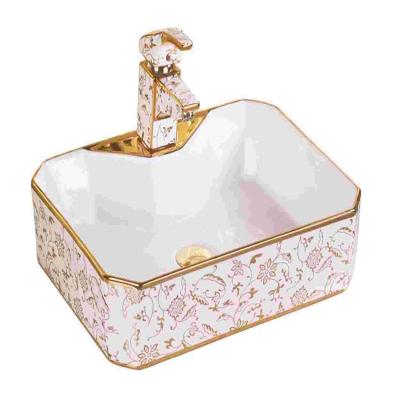 Luxury bathroom lavabo  ceramic art vanity basin  table top wash basin