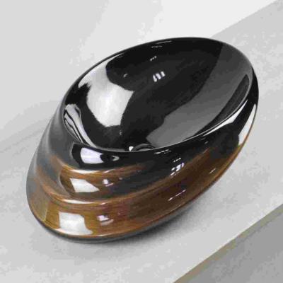 Unique design table top modern bathroom special shape ceramic  counter top wash basin art basin