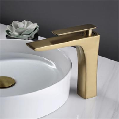 Drawn gold copper washbasin hot and cold faucets, washbasins, toilets, tables and basins, Nordic luxury and simplicity.